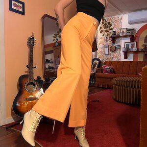1970s vintage wide leg high waisted peach bellbottoms - from Hobnobber!